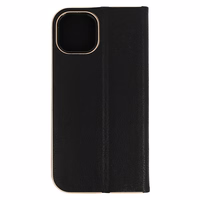Grāmatu apvalks ar rāmi Iphone 14 Plus melns