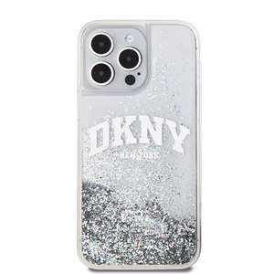 DKNY viedtālruņa apvalks iPhone 15 Pro Max 6,7" DKHCP15XLBNAET balts HC šķidrie spīdumi ar arku logotipu