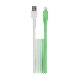 Setty kabelis USB - USB-C 1,5 m 3A KGA-C-1.5320 piparmētru-balts gradients