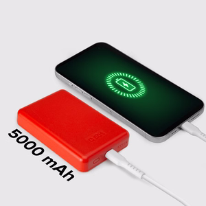 Внешний аккумулятор SBS TEBB5000MAG1CR 5000 mAh совместимый с MagSafe - красный