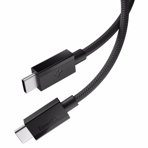 Spigen Essential EB6015CC USB-C kabelis, 60 W, 150 cm – melns