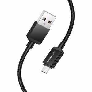 Borofone Kabelis BX120 Placer - USB uz Micro USB - 2,4A 1 metrs melns