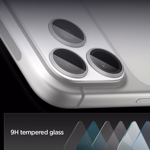 Spigen Optik Pro XL kameras stikls iPhone 17 Pro sudraba