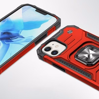 Wozinsky Ring Armor viedtālruņa apvalks iPhone 14 bruņots apvalks ar magnētisko turētāju sarkans