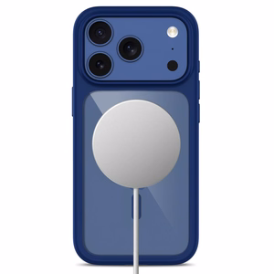 Tech-Protect MagOne MagSafe CC maciņš ar 2 rūdītiem stikliem, paredzēts iPhone 18 Pro Max / 17 Pro Max, caurspīdīgs tumši zils