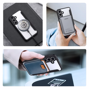 Dux Ducis Skin X Pro viedtālruņa apvalks Samsung Galaxy S25+ ar magnētisko un maku - melns