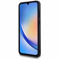 Guess 4G Big Metal Logo viedtālruņa apvalks Samsung Galaxy A35 - rozā