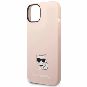 Karl Lagerfeld KLHCP14MSLCTPI iPhone 14 Plus 6.7 "cietais apvalks gaiši rozā / gaiši rozā Silikona Choupette Ķermenis