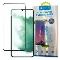 Bestsuit 3D Edge Nano Flexi Glass stikla plēve pilna ekrāna rūdītais stikls ar rāmi Samsung Galaxy S22 + (S22 Plus) caurspīdīgs