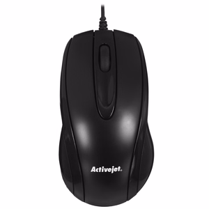 Activejet AMY-083 vadu USB pele (optiskā; 1000 DPI; melna)