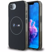 BMW IML Metāla baltais aplis MagSafe iPhone 16e apvalks - melns