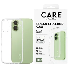 CARE by PanzerGlass Flagship Urban Explorer viedtālruņa apvalks ar caurspīdīgu rāmi iPhone 17 - caurspīdīgs