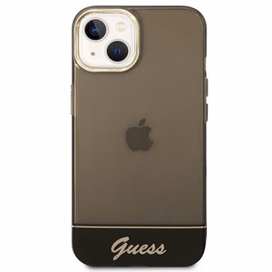 Guess GUHCP14SHGCOK cietais maciņš iPhone 14 6,1" Translucent – melns