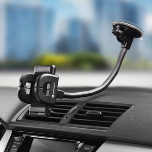 Автомобильный держатель телефона Forcell F-Grip Regular 27 см лобовое стекло / приборная панель / воздуховод чёрный