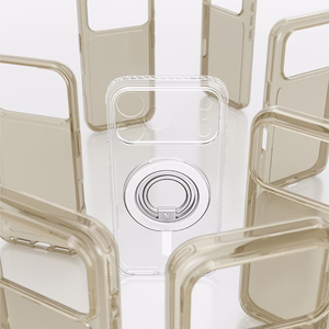 AmazingThing Titan Pro Lens Ring Set maciņš modelim iPhone 18 Pro, ar kameras aizsargu un magnētisko gredzenu, saderīgs ar MagSafe – krāsa: caurspīdīga