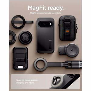 Spigen Tough Armor Mag MagSafe maciņš, paredzēts Google Pixel 11 Pro XL, melns