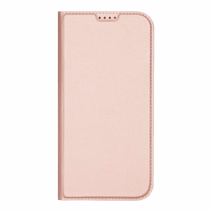 Dux Ducis Skin Pro viedtālruņa apvalks iPhone 16 Pro Max ar atveramu vāciņu un karšu nodalījumu - rozā
