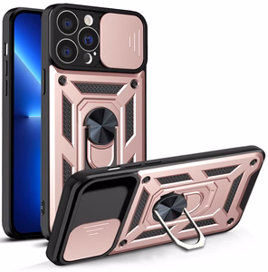 Hybrid Armor Camshield чехол для iPhone 13 Pro бронированный чехол с защитой камеры розовый