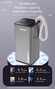 Ārējais akumulators Dudao K65+ 65W 30000mAh melns