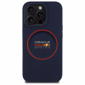 RED BULL viedtālruņa apvalks IPHONE 14 Pro saderīgs ar MagSafe RBHMP14L24SIILVR (Silikona sarkans gredzens) tumši zila