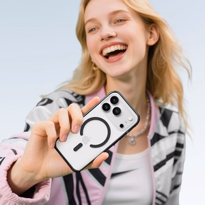 Rock Crystal Armor Series магнитный чехол для Iphone 17 Pro Max чёрный