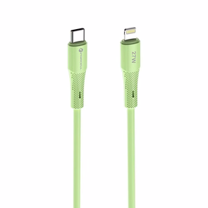 FORCELL F-ENERGY C346 kabelis Type C uz Lightning PD 3A 27W Silicone 1 m zaļš