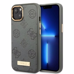 Guess GUHMP13MSAPSTG iPhone 13 6.1" pelēks/pelēks cietais apvalks Peony Logo Plate Magnētiskais