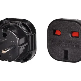 Lādētāja adapteris - Anglija-Polija - melns