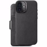 Decoded ādas noņemams maciņa apvalks ar MagSafe un maciņu iPhone 16 Plus - melns