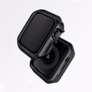 Mīksts izturīgs viedtālruņa apvalks Apple Watch 45 mm (Series 7/8/9) - melns