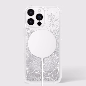 Case-Mate Waterfall MagSafe vāciņš ierīcei iPhone 16 Pro Max, sudraba krāsā