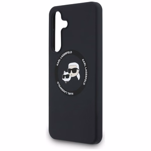 Karl Lagerfeld Silicone Karl & Choupette Heads MagSafe macins Samsung Galaxy S25 FE - melns