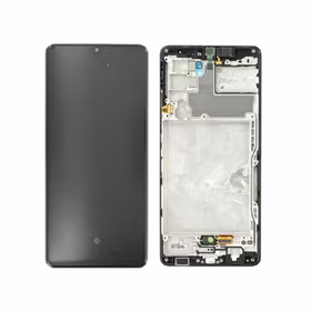 LCD displejs saderīgs ar Samsung A426 A42 5G melns ar rāmi HQ