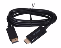 Savio CL-56 video cable adapter 1.5 m DisplayPort HDMI Type A (Standard) melns