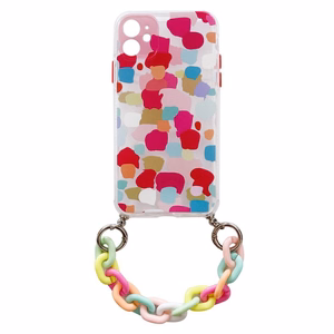 Color Chain Case гибкий эластичный гелевый чехол с цепочкой-подвеской для iPhone 13 Pro разноцветный (2)