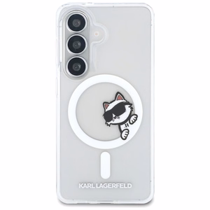 Karl Lagerfeld maciņš Magnetic IML Peekaboo Choupette priekš Samsung Galaxy S26 caurspīdīgs