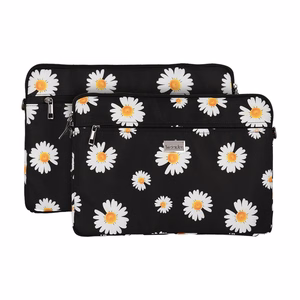 Wonder Sleeve Laptop 17 inches black daisies