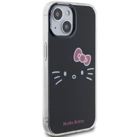 Hello Kitty IML Kitty Face viedtālruņa apvalks iPhone 15 - melns