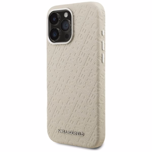 Karl Lagerfeld FW Stamped Karl MagSafe Maciņš iPhone 16 Pro Max - bēšs