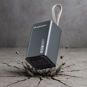 Powerbank Wozinsky K65+ 65W 30000mAh 2x USB-C, 1x USB-A 65W - gray