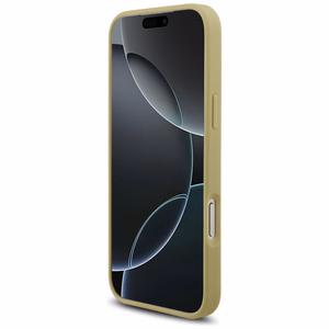 Guess Rhinestone Triangle Logo viedtālruņa apvalks iPhone 17 Pro Max - zelta