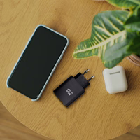 BLUE STAR lādētājs ceļojumiem ar USB-C un USB-A kontakti PD QC4.0 3A 25W TFB-TC-25WPD melns