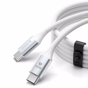 Orico CDX 100W 5A Power Delivery USB-C - USB-C 1m kabelis - balts