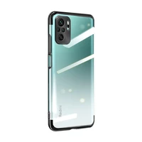 Clear Color Case Gel TPU elektroplātes rāmja vāks Xiaomi Redmi Note 10 5G / Poco M3 Pro melns