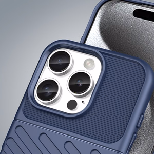 Thunder silikona viedtālruņa apvalks iPhone 16 Pro - zils
