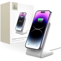 Tech-Protect QI15W-A23 MagSafe 15W indukcijas lādētājs statīva formā - balts