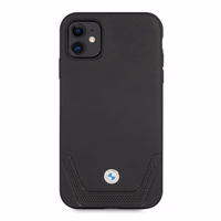 BMW ādas perforēts apvalks iPhone 11 / Xr - melns