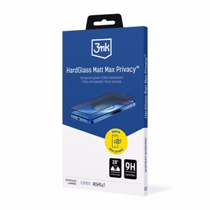 Rūdītais Stikls 3mk Hardglass Matt Max Privātums Apple iPhone 13/13 Pro/14