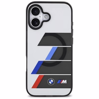BMW M IML Metāla pogas Tricolor Lines MagSafe futrālis iPhone 17 - Pelēks