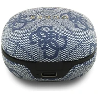 Bezvadu austiņas TWS ENC Guess 4G Classic Metal Logo blue